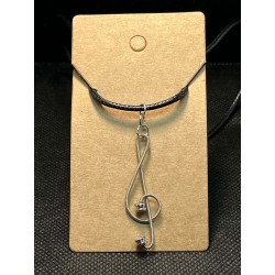 Collier pendentif Clé de Sol